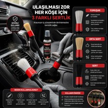 Baffhome Premium Oto Detay Fırça Seti Klima Temizleme Fırçası Araba Klima Havalandırma Detaylı Temizlik Fırçası Yumuşak Tüylü Fırça 3’lü Fırça Seti