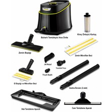 Karcher Sc 3 Deluxe Easyfix Lite Set 1900W 3.5 Bar Hızlı Isınan Buharlı Temizlik Makinesi - LED Göstergeli Sürekli Doldurulabilir Su Tankı Kimyasalsız %99.99 Bakteri Öldürücü Etkili