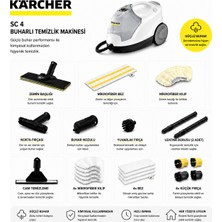 Karcher Kimyasalsız Temizlik, Leke ve Kirleri Yok Eden Yüksek Buhar Basıncı ile Çok Amaçlı Hijyen Çözümü-Sc4 Easyfix+ Full Yedek Temizlik Seti