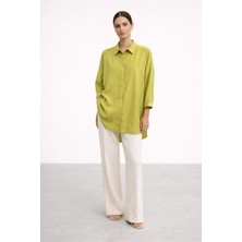 Nuss 3001 Oversize Basic Gömlek Olive