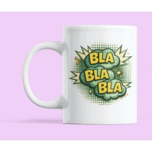 Nino Store Bla Bla Bla Kupa Bardak – Pop Art Tasarımlı Eğlenceli Porselen Kahve Kupası 300 ml