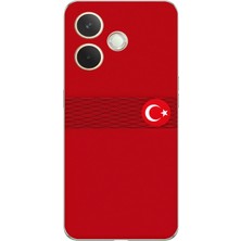 TechTree Oppo A5 Pro Uyumlu Türk Milli Takım Izgara Desenli Forma Baskılı Silikon Kılıf