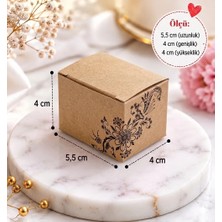 Kraft Mini Hediye Kutusu 5,5X4X4 cm 50 Adet