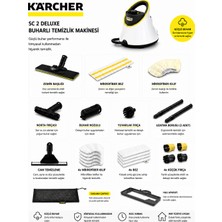 Karcher Sc 2 Deluxe Full Set Evde Bebekli Aileler Için Güvenli Temizlik – Yağ, Kir ve Bakterileri Buharla Anında Yok Eden Pratik Çözüm