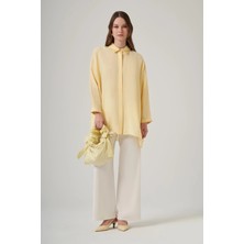 Nuss 3001 Oversize Basic Gömlek Vanilin