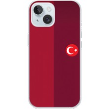 TechTree iPhone 15 Uyumlu Türk Milli Takım Parçalı Forma Baskılı Silikon Kılıf