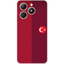 TechTree Realme C61 Uyumlu Türk Milli Takım Parçalı Forma Baskılı Silikon Kılıf