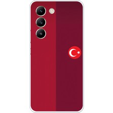 TechTree Vivo V30 Lite Uyumlu Türk Milli Takım Parçalı Forma Baskılı Silikon Kılıf