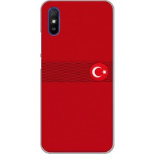 TechTree Redmi 9A Uyumlu Türk Milli Takım Izgara Desenli Forma Baskılı Silikon Kılıf