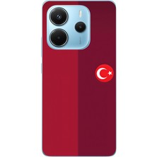TechTree Redmi Note 14 4g Uyumlu Türk Milli Takım Parçalı Forma Baskılı Silikon Kılıf