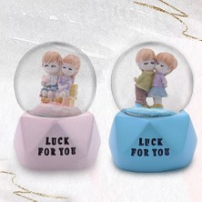 Lavly Mini Boy Işıklı Kar Küresi - Dekoratif Süs Eşyası Hediyelik Eşya
