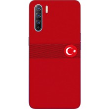 TechTree Oppo Reno 3-A91 Uyumlu Türk Milli Takım Izgara Desenli Forma Baskılı Silikon Kılıf