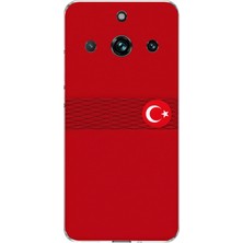 TechTree Realme 11 Pro-11 Pro Plus Uyumlu Türk Milli Takım Izgara Desenli Forma Baskılı Silikon Kılıf