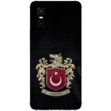 TechTree Infinix Gt 30 Pro Uyumlu Türk Sembolü Kurt ve Bayrak Desenli Baskılı Silikon Kılıf