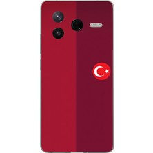 TechTree Poco F7 Pro Uyumlu Türk Milli Takım Parçalı Forma Baskılı Silikon Kılıf