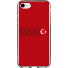 TechTree iPhone 6 - 6s Uyumlu Türk Milli Takım Izgara Desenli Forma Baskılı Silikon Kılıf