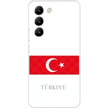 TechTree Vivo V30 Lite Uyumlu Türk Milli Takım Forma Baskılı Silikon Kılıf