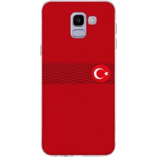 TechTree Samsung Galaxy J6 Uyumlu Türk Milli Takım Izgara Desenli Forma Baskılı Silikon Kılıf