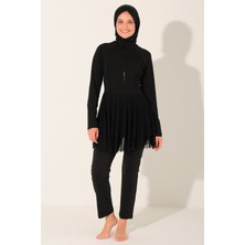 Alfasa Tül Kloş Etekli Tesettür Mayo - ALF26692