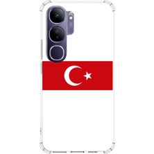 TechTree Vivo V40 Lite Uyumlu Türk Milli Takım Beyaz Forma Baskılı Silikon Kılıf
