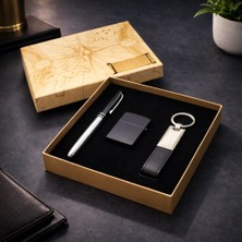Lavly Toptan Kalem Çakmak Anahtarlık Silver Set