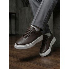 Derify Hakiki Deri Beyaz Erkek Casual Ayakkabı – Ortopedik, Ultra Rahat, Akıllı Bağcık, Günlük Sneaker