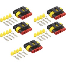 İTHAL 5 Adet Super Seal Konnektör Takım - Erkek/dişi (4 Pin)