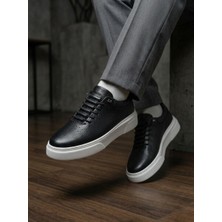 Derify Hakiki Deri Beyaz Erkek Casual Ayakkabı – Ortopedik, Ultra Rahat, Akıllı Bağcık, Günlük Sneaker