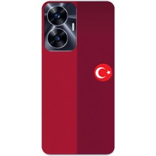 TechTree Realme C55 Uyumlu Türk Milli Takım Parçalı Forma Baskılı Silikon Kılıf