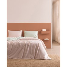 Madame Coco Desiree Çift Kişilik %100 Pamuk Ranforce Baskılı Çarşaflı Nevresim Takımı - Somon