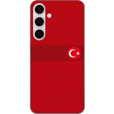 TechTree Samsung Galaxy S24 Fe Uyumlu Türk Milli Takım Izgara Desenli Forma Baskılı Silikon Kılıf