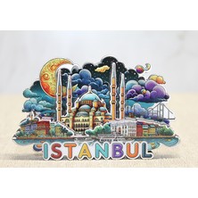 Lavly Ahşap Istanbul Temalı Magnet - Yöresel Hediyelik Eşya Turistik Anı