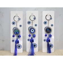 Lavly Metal Nazar Boncuğu Anahtarlık Rüzgar Çanı Feng Shui Dekoratif Aksesuar