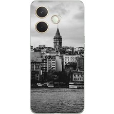 TechTree Oppo A5 Pro Uyumlu Galata Kulesi ve Deniz Manzaralı Baskılı Silikon Kılıf