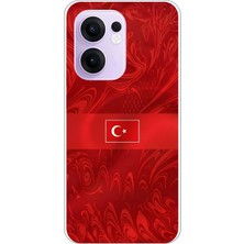 TechTree Oppo Reno 13F Uyumlu Türk Milli Takım Desenli Forma Baskılı Silikon Kılıf