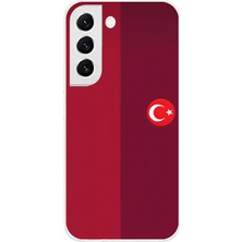 TechTree Samsung Galaxy S22 Uyumlu Türk Milli Takım Parçalı Forma Baskılı Silikon Kılıf