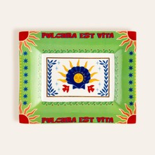 Zsa Zsa Zsu Shekou Renkli Porselen Dekoratif Tepsi 20X16X2.5 cm