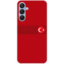 TechTree Samsung Galaxy A25 Uyumlu Türk Milli Takım Izgara Desenli Forma Baskılı Silikon Kılıf