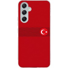 TechTree Samsung Galaxy A34 Uyumlu Türk Milli Takım Izgara Desenli Forma Baskılı Silikon Kılıf