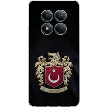 TechTree Redmi Note 15 Pro 5g Uyumlu Türk Sembolü Kurt ve Bayrak Desenli Baskılı Silikon Kılıf