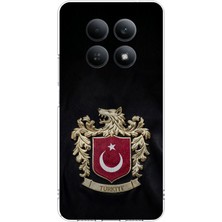 TechTree Redmi Note 15 4g Uyumlu Türk Sembolü Kurt ve Bayrak Desenli Baskılı Silikon Kılıf