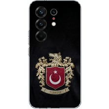 TechTree Tecno Camon 50 Pro 4g Uyumlu Türk Sembolü Kurt ve Bayrak Desenli Baskılı Silikon Kılıf