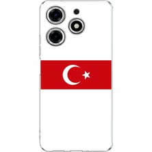 TechTree Tecno Spark 10 Pro Uyumlu Türk Milli Takım Beyaz Forma Baskılı Silikon Kılıf