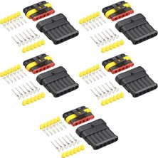 İTHAL 5 Adet Super Seal Konnektör Takım - Erkek/dişi (6 Pin)