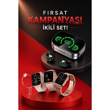 Alkasaz Yeni Nesil Kaliteli Akıllı Saat ve Kablosuz Bluetooth Kulaklık Yüksek Ses Kalite - ALKHBY3018-6