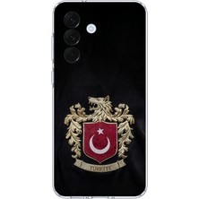 TechTree Samsung Galaxy A57 Uyumlu Türk Sembolü Kurt ve Bayrak Desenli Baskılı Silikon Kılıf