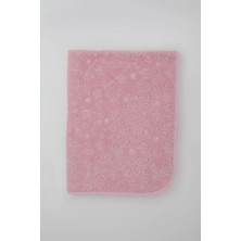 Breeze Golden Yenidoğan Bebek Battaniyesi Emboss Kabartma Desenli Pembe