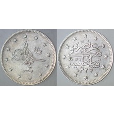 Banknoting V. Mehmet Reşat Gümüş 2 Kuruş 1327/3 Kostantiniyye Darbı.