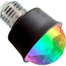 EBG Elektronik 360 Derece LED 3.3 Watt Mini E27 Duy Rgb Disko Lamba