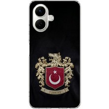 TechTree Infinix Smart 10 Uyumlu Türk Sembolü Kurt ve Bayrak Desenli Baskılı Silikon Kılıf